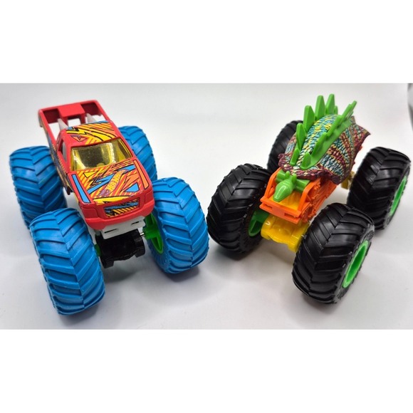 Hot Wheels Other - Spin Master Monster Trucks Hot Wheels Torque Terror Stegosaurus Lot 2 Loose